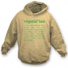 Vegetarian Definition-Natural Hooded Sweatshirt