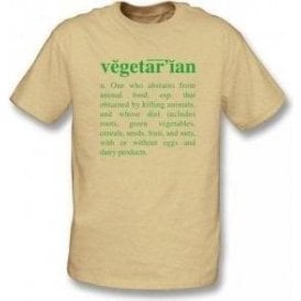 Vegetarian Definition-Natural Organic T-shirt