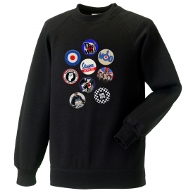Vintage Mod Badges Sweatshirt