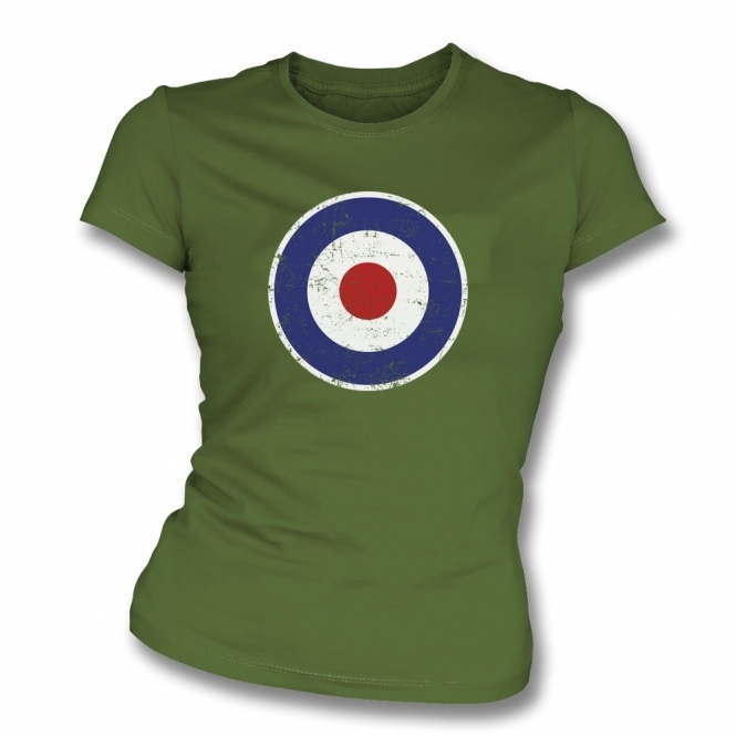 Vintage Mod Target Womens Slim Fit T-Shirt