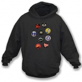 Vintage Punk Badges Hooded Sweatshirt