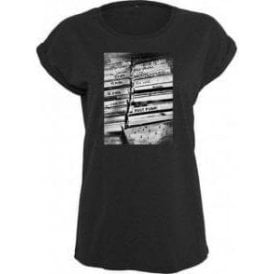 Vinyl Record Shop Womens Extended Shoulder T-Shirt