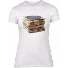 Vinyl Records Womens Slim Fit T-Shirt