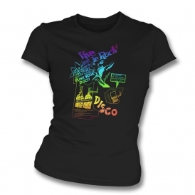 Vive Le Rock (Rainbow Print) Womens Slim Fit T-Shirt