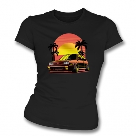VW Golf MK2 (Miami Style) Womens Slim Fit T-Shirt