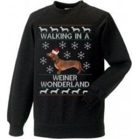 Walking In A Weiner Wonderland Kids Christmas Jumper