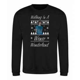 Walking In A Wener Wonderland (Louise Wener - Sleeper Influenced) Kids Ugly Christmas Sweatshirt