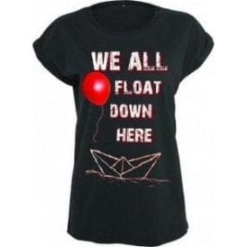 We All Float Down Here (Inspired by IT) Womens Extended Shoulder T-Shirt