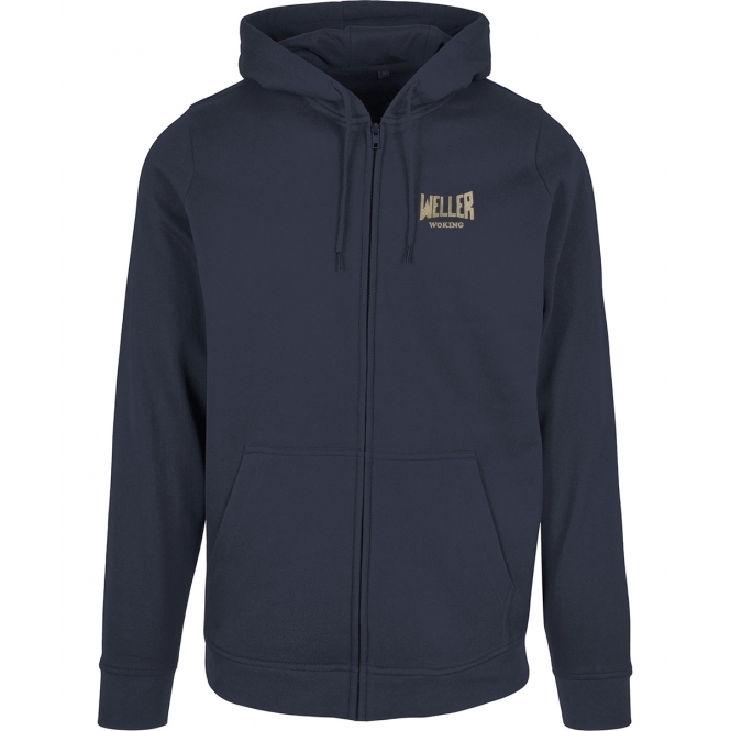 Weller Woking (As Worn By Paul Weller, The Jam) Embroidered Left Breast Logo Zip Hooded Sweatshirt