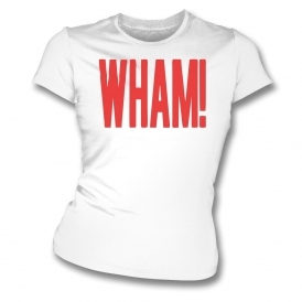 Wham! (As Worn By George Michael & Andrew Ridgeley, Wham!) Organic Womens Slim Fit T-Shirt