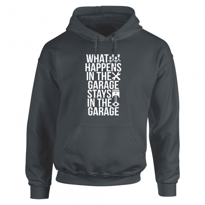 What Happens In The Garage... Kids Hooded Sweatshirt
