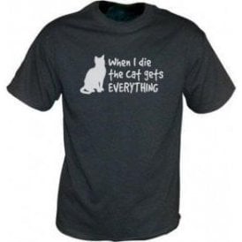 When I Die The Cat Gets Everything Vintage Wash T-Shirt