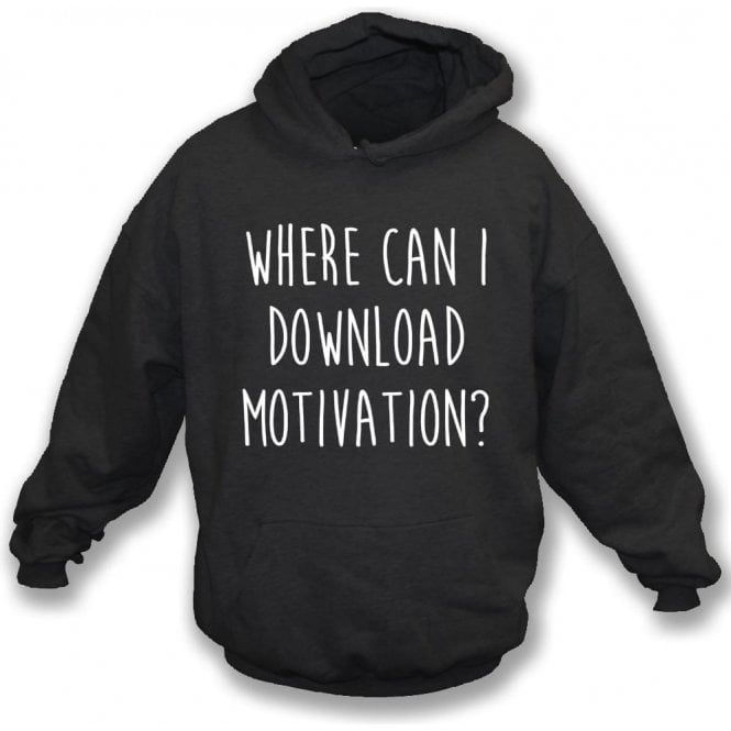 Where Can I Download Motivation? Kids Hooded Sweatshirt