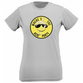 Where's The Acid Party Womens Slim Fit T-Shirt