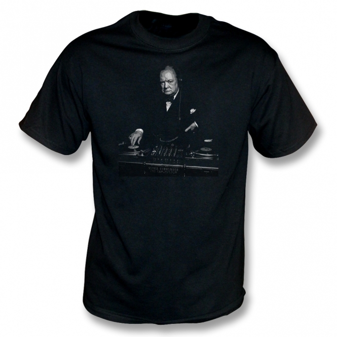 Winston Churchill - Vinyl DJ Organic T-Shirt