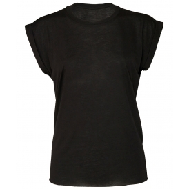 Women's Flowy Muscle T-Shirt With Rolled Cuff