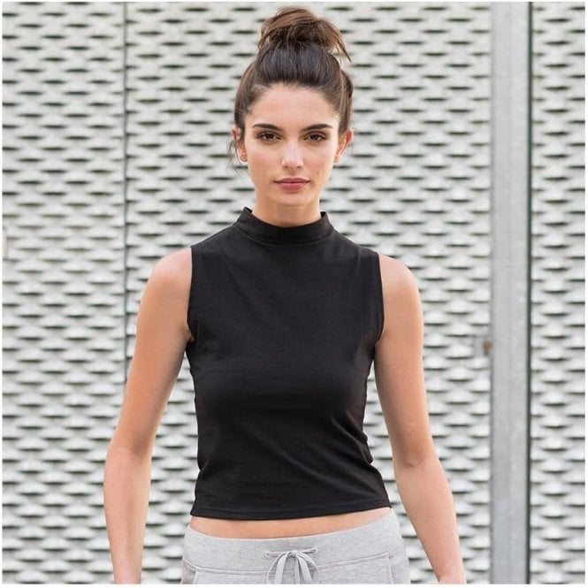 Women's High Neck Crop Vest