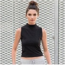 Women's High Neck Crop Vest