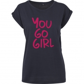 You Go Girl Womens Extended Shoulder T-Shirt